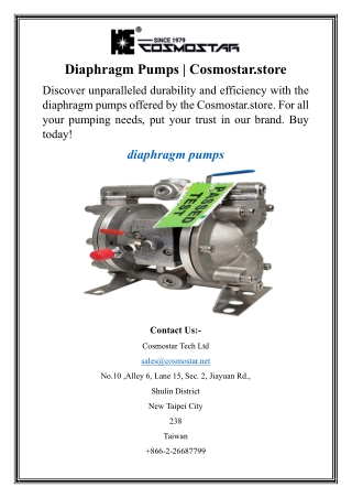 Diaphragm Pumps  Cosmostar.store