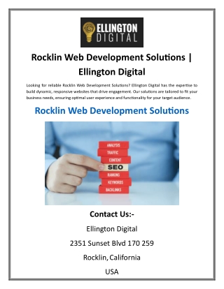 Rocklin Web Development Solutions