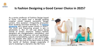 Is Fashion Designing a Good Career Choice in 2025