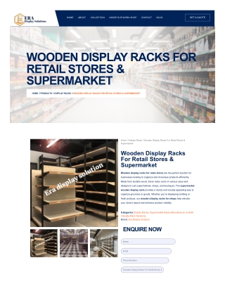 Wood Display Racks for Retail