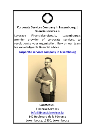 Corporate Services Company In Luxembourg Financialservices.lu