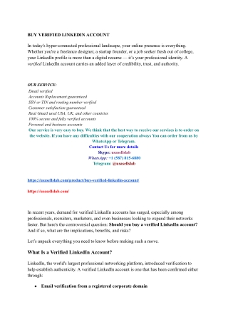 BUY VERIFIED LINKEDIN ACCOUNT