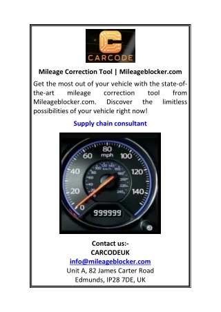 Mileage Correction Tool Mileageblocker.com