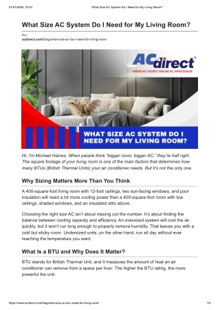 What Size AC System Do I Need for My Living Room_