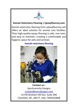 Kennel Veterinary Flooring Epoxyfloorsnj.com