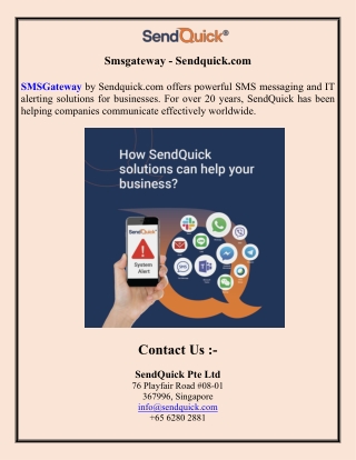 Smsgateway - Sendquick.com