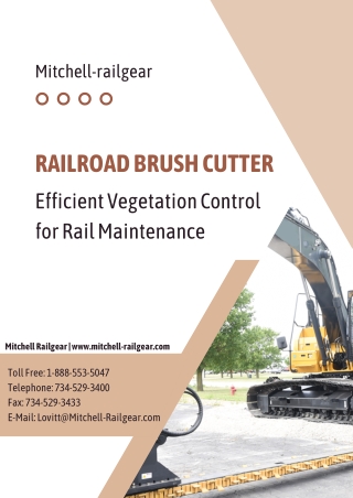 RAILROAD BRUSH CUTTER - Efficient Vegetation Control for Rail Maintenance