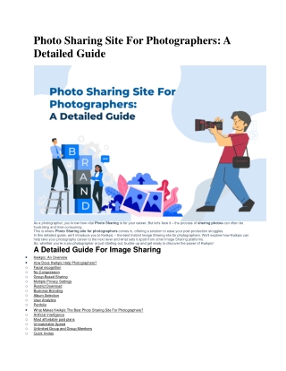 Photo Sharing Site For Photographers A Detailed Guide