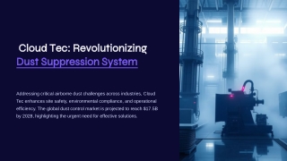 Cloud Tec’s Dust Suppression System: Advanced Control for Cleaner Environments