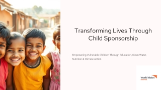 Transforming Lives Through Child Sponsorship: World Vision Singapore’s Mission a
