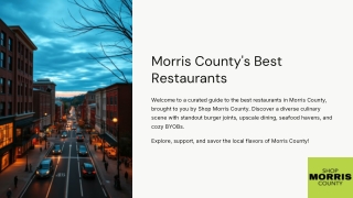 Best Restaurants in Morris County NJ