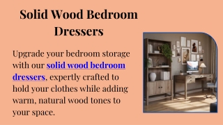 Solid Wood Bedroom Dressers
