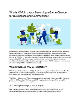 Why Is CSR in Jaipur Becoming a Game-Changer for Businesses and Communities (1)