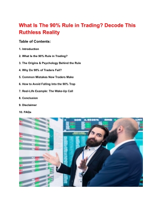 What Is The 90% Rule in Trading? Decode This Ruthless Reality