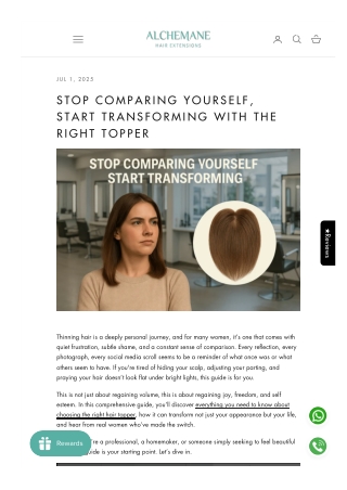 Stop Comparing Yourself, Start Transforming with the Right Topper