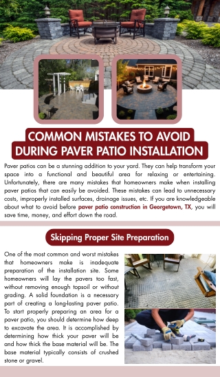 Common Mistakes to Avoid During Paver Patio Installation
