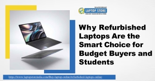 Upgrade Smart with Refurbished Laptops from Laptopstore India