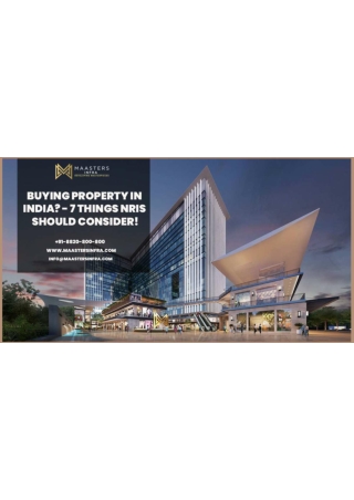 Buying Commercial Property in India: 7 Things NRIs Should Consider