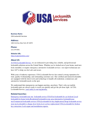 USA Locksmith Service