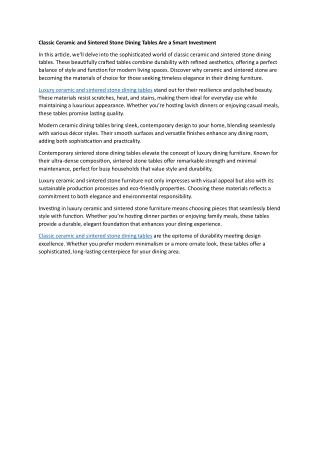 Classic Ceramic and Sintered Stone Dining Tables Are a Smart Investment - 02