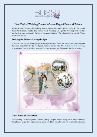 How Phuket Wedding Planners Curate Elegant Events at Trisara