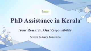 PhD Assistance in Kerala