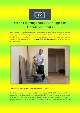 Stone Flooring Installation Tips for Florida Residents