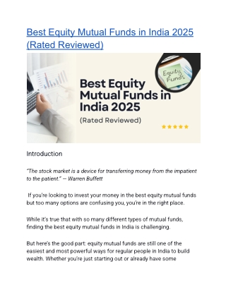Equity Mutual Funds
