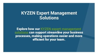 KYZEN Expert Management Solutions