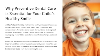 Why-Preventive-Dental-Care-is-Essential-for-Your-Childs-Healthy-Smile