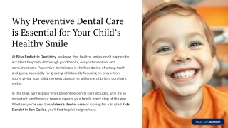 Why-Preventive-Dental-Care-is-Essential-for-Your-Childs-Healthy-Smile