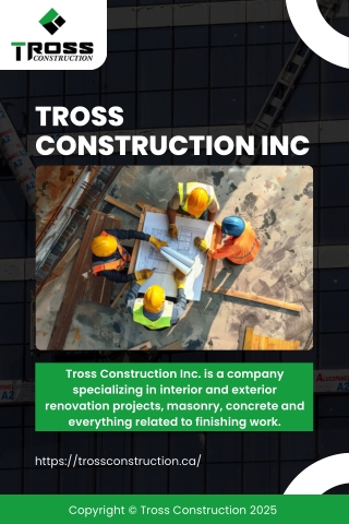 Tross Construction is a Montréal-based residential construction company