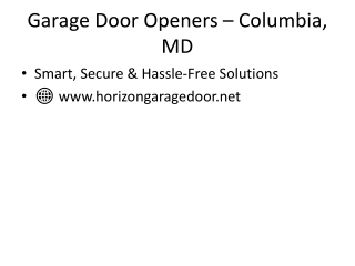 Garage Door Openers Columbia Md