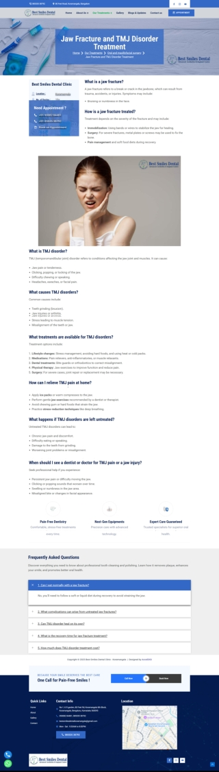 Jaw Fracture and TMJ Disorder Treatment