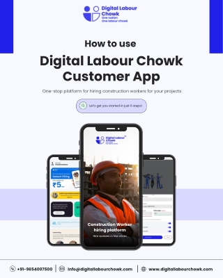 How to Use the Digital Labour Chowk Customer App – Hire Construction Workers in