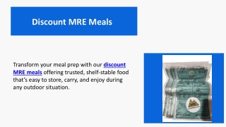 Discount MRE Meals