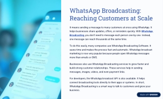 Connect Customers Instantly With Whatsapp Broadcasting Messages