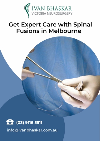 Get Expert Care with Spinal Fusions in Melbourne