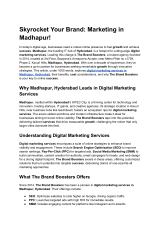 Skyrocket Your Brand_ Marketing in Madhapur