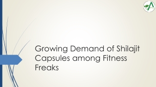 Growing Demand of Shilajit Capsules among Fitness Freaks