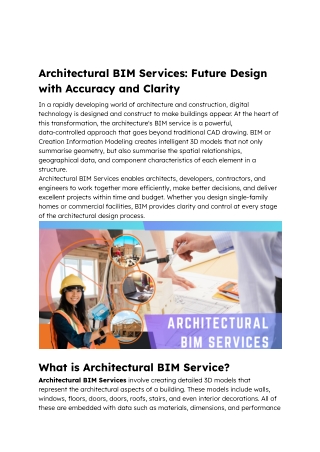 Architectural BIM Services_ Future Design with Accuracy and Clarity