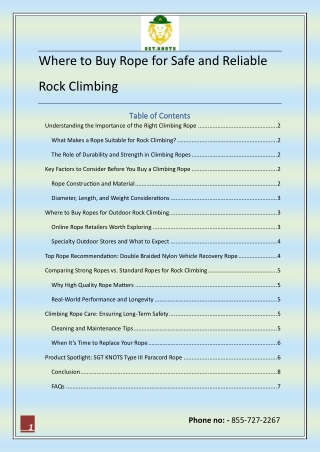 Where to Buy Rope for Safe and Reliable Rock Climbing