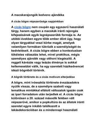 A macskarajongók kedvenc ajándéka