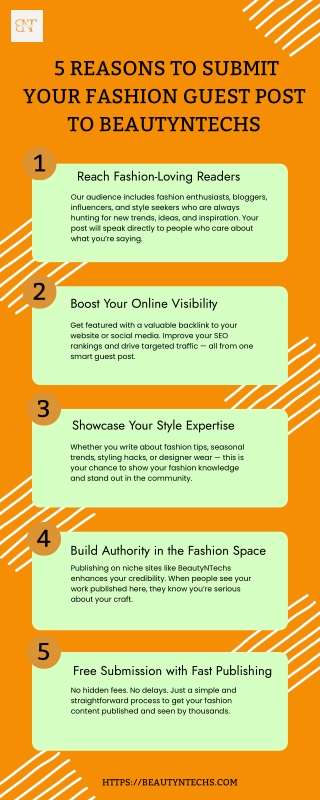 5 Reasons to Submit Your Fashion Guest Post to BeautyNTechs