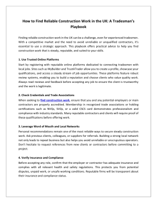 How to Find Reliable Construction Work in the UK_ A Tradesman’s Playbook