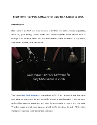 Must‑Have Hair POS Software for Busy USA Salons in 2025
