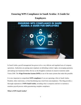 WPS Saudi Arabia: Key Requirements and Best Practices for Businesses