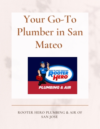 Your Go-To Plumber in San Mateo