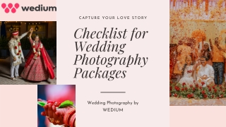 checklist for wedding photography packages