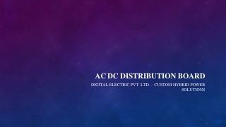 AC DC Distribution Board